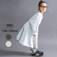 【WEB限定/DRC】袖ライン裏毛長袖ワンピース スウェット ワンピ 女の子 ガールズ AW 秋物 冬物 秋冬物 子…