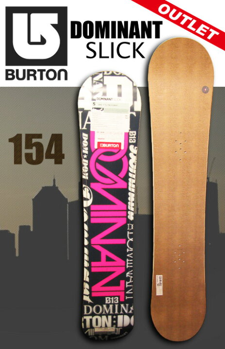 楽天市場】BURTON スノーボードDOMINANT SLICK 154【アウトレット 