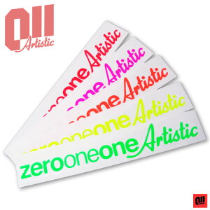 011 Artistic TEXT ステッカー カラー RED/GREEN/YELLOW/ORANGE/PINK 【ゼロワンワン アーティスティック】【スノーボード ステッカー】【メール便対応 日本正規品】