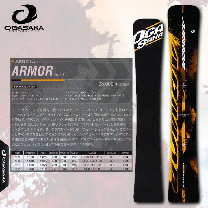 楽天市場】15-16 NEWモデル！【販売開始！】オガサカ ARMOR アルペン 