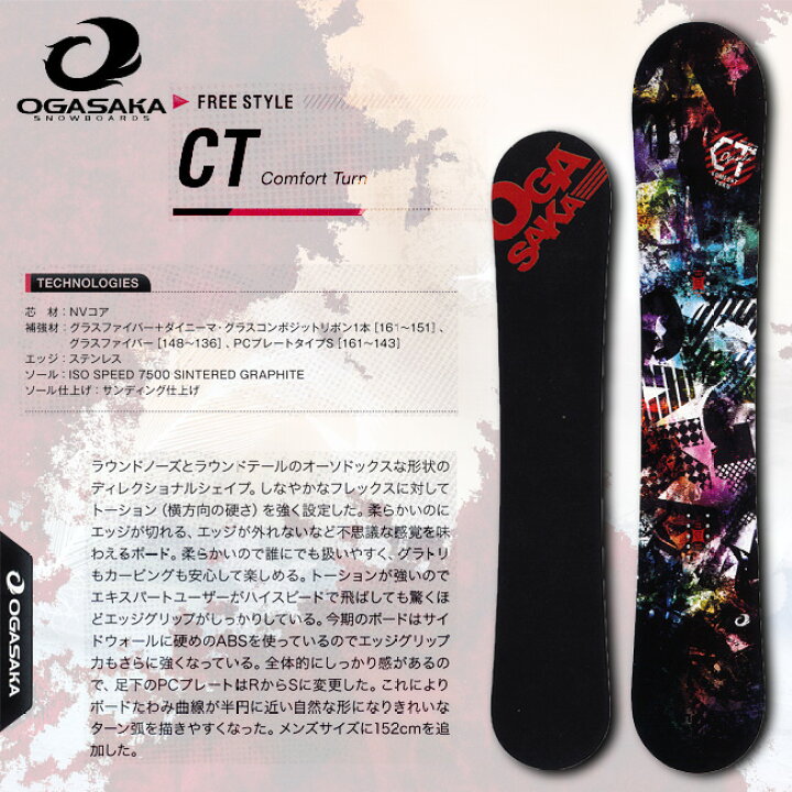 楽天市場】15-16 オガサカ CT シーティー OGASAKA SNOWBOARDS 