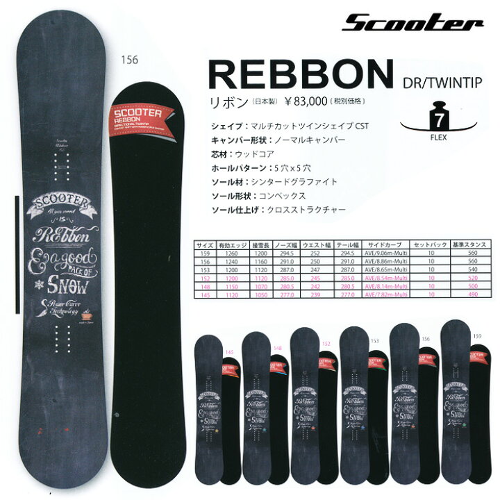 楽天市場】16-17 NEWモデル SCOOTER REBBON リボン 145-159  