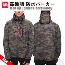 17-18 686 パーカー ICON ZIP BONDED FLEECE HOODY カラー FATIGUE CAMO スノーボード ウェア テックフリース ジップパーカー 日本正規品