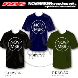 NOVEMBER ドライ Tシャツ 【カラー ブラック ネービー アーミー】T-DRY 【ノベンバー スノーボード】