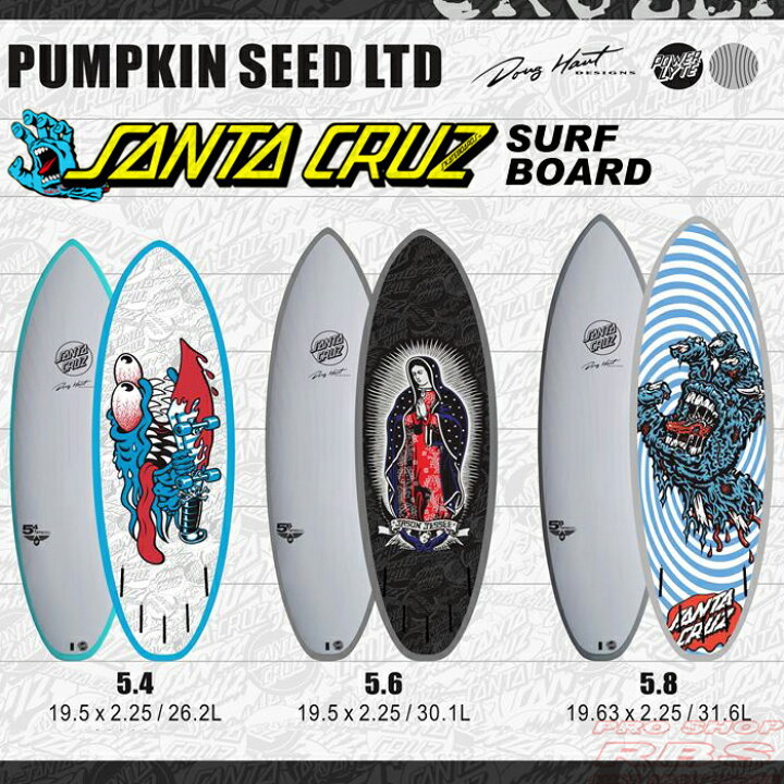 楽天市場】SANTACRUZ サーフボード PUMPKIN LIMITED 5.4/5.6/5.8  