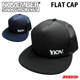 NOVEMBER FLAT CAP BK NV メッシュキャップ MESH CAP 【ノーベンバー ノベンバー】【日本正規品】