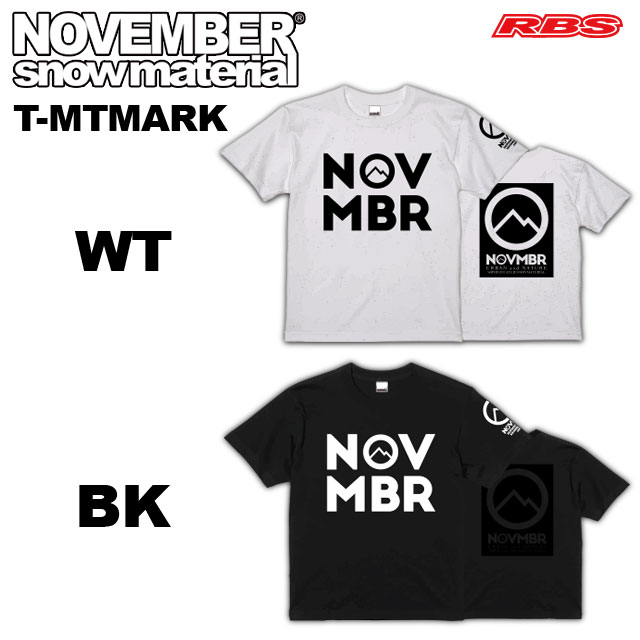 NOVEMBER 21-22 NEW APPAREL！  NOVEMBER Tシャツ T-MTMARK T-SHIRTS 【ノベンバー ノーベンバー スノーボード 21-22】【COTTON 5.6オンス 綿】【日本正規品】