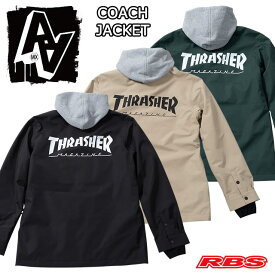 AA HARD WEAR 23-24 COACH JACKET 【THRASHER スラッシャー】 コーチジャケット ダブルエー 【 スノーボード ウエア 23-24】【新品未開封 日本正規品】