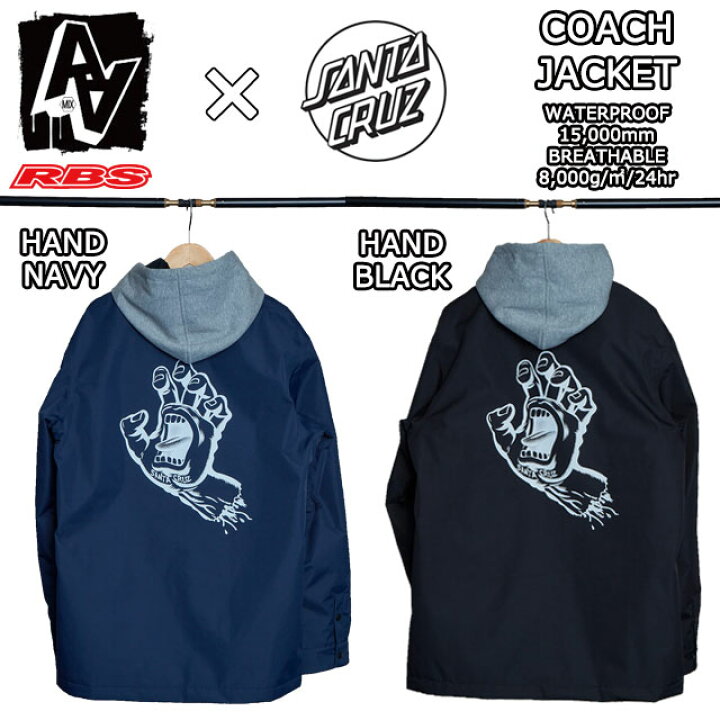 楽天市場】AA HARD WEAR 20-21【SANTA CRUZ HAND】 COACH JACKET  