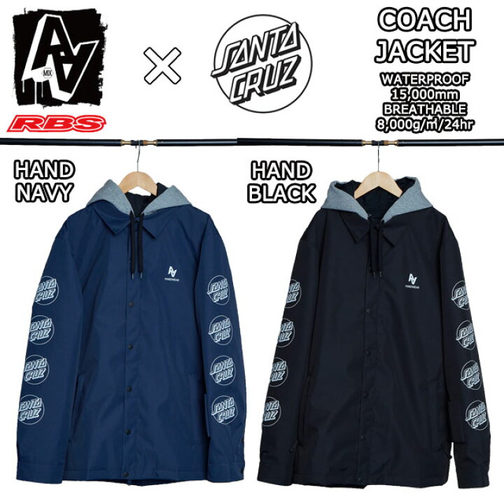 楽天市場】AA HARD WEAR 20-21【SANTA CRUZ HAND】 COACH JACKET 