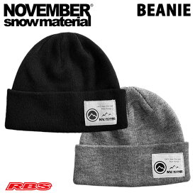 NOVEMBER 23-24 BEANIE BLACK/GRAY ビーニー ニットキャップ 【ノベンバー スノーボード】【日本正規品】