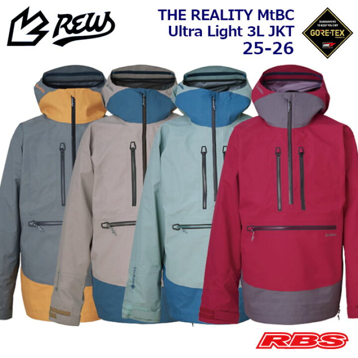 楽天市場】REW 25-26 THE REALITY MtBC UL 3L JACKET スノーボード 