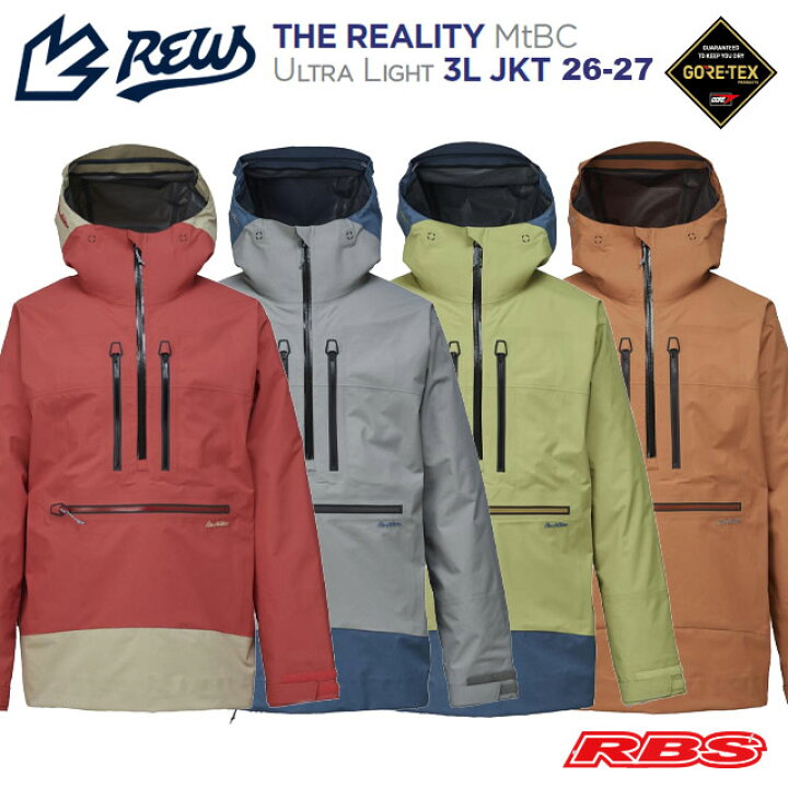 楽天市場】REW 26-27 THE REALITY MtBC UL 3L JACKET スノーボード 