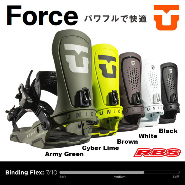 楽天市場】UNION 25-26 BINDING FORCE フォース BROWN BLACK WHITE 