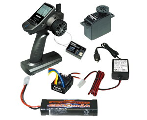 8748 �yFUTABA/�t�^�o/�o�t�d�q�H�Ɓz 3PV�G���g���[�Z�b�g (���M�@�ER203GF��M�@�EMC340CR(�u���V���[�^�[�pESC�ES-U300�T�[�{�EHP6F2200 7.2V�o�b�e���[�EHBC-4D(6)�[�d��t���j