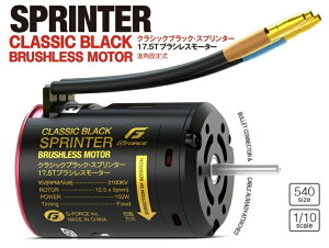 G0422 �yG-FORCE /�W�[�t�H�[�X�z�@Classic Black Sprinter Brushless Motor (17.5T) �i�N���b�V�b�N �u���b�N �X�v�����^�[ �u���V���X���[�^�[�j