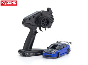 !【KYOSHO/京商】 32653BL 1/27 電動RC ミニッツAWD スバル インプレッサ エアロバージョン with カーボンボンネット メタリックブルー 【ドリフトタイヤ標準装着済み】(完成品)≪ラジコン≫