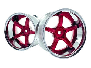 LW-0706CR �yLabel / ���C�x���z WORK EMOTION T5R 2P WHEEL DEEP CONCAVE off6 Candy Red 2��