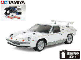 ！【TAMIYA/タミヤ】 58698 1/10 電動RC　ロータス ヨーロッパ スペシャル (M-06シャーシ) 組立キット+ 走行用バッテリー2本、サンワ：MX-6 BL-SIGMA/HVS702仕様コンピュータプロポ+チャンプオリジナル：フルボールベアリング付ビギナーセット（未組立） ≪ラジコン≫