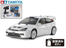 ！【TAMIYA/タミヤ】 58724 1/10 電動RC 2003 フォード フォーカス RS カスタム (TT-02シャーシ) 組立キット・サンワ：MX-6 コンピュータプロポ付フルセット+チャンプオリジナル：フルボールベアリング （未組立） ≪ラジコン≫