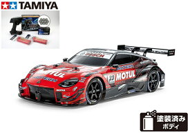 ！TAMIYA/タミヤ】 58735 1/10 電動RC MOTUL AUTECH Z (TT-02シャーシ) 組立キット+ 走行用バッテリー2本、サンワ：MX-6 BL-SIGMA/HVS702仕様コンピュータプロポ+チャンプオリジナル：フルボールベアリング付ビギナーセット（未組立） ≪ラジコン≫