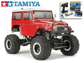 ！【TAMIYA/タミヤ】 58405 1/10 電動RC　トヨタ ランドクルーザー40（CR-01シャーシ）・サンワ：MX-6 コンピュータプロポ付フルセット（未組立） ≪ラジコン≫