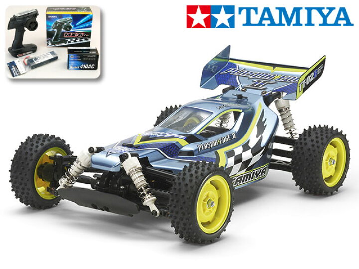 楽天市場 Tamiya タミヤ 1 10 電動rc プラズマエッジii Tt 02bシャーシ サンワ Mx 6 コンピュータプロポ付フルセット チャンプオリジナル フルボールベアリングセット 未組立 ラジコン 株式会社エンジェルスジャパン