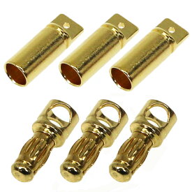 【ネコポス対応】EAGLE(イーグル)/3010/ブラシレスモーターコネクターD 3.5mm(フラットターミナル用)[メス3、オス3セット]