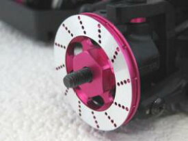 【ネコポス対応】KN企画/KN-WH03PI/【RC926】アルミブレーキディスクタイプホイールハブ（ピンク/2枚入）　5mm厚