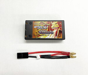 OPTION No.1(�I�v�V����No.1)/NO-LION4020B1/�Z�[�t�e�B�p���[ Li-on 7.4V 4000mAh/20C�i�p�^/�V���[�g�^�C�v/�^�~���^�j