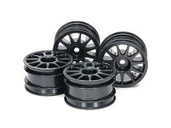 【ネコポス対応】タミヤ(TAMIYA)/SP-1665/SP.1665 Mシャーシ11本スポークホイール (ブラック) 4本