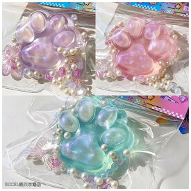 【スクイーズ】クリア・猫の肉球・ねこ スクイーズ ぷにぷに おもちゃ ストレス解消 癒しグッズ かわいい ストレス発散 マスコット 減圧おもちゃ リラックス もちもち むにむに 手触り 柔らかい 握り心地 気持ちいい 大人の癒し 子供用おもちゃ