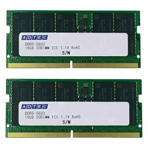 AhebN DDR5-5600 SO-DIMM ECC 16GBx2 1Rx8 ADS5600N-E16GSBW(s)yz