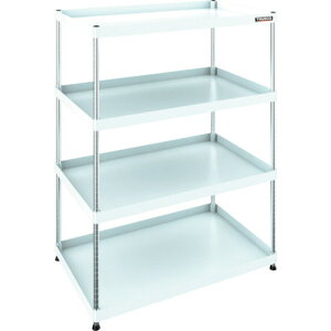 TRUSCO 【売リ切リ廃番】フレックスラック 1050X650XH1500 4段 ホワイト TRUSCO FLWBR1044W 物流 保管用品 ツールワゴン スチール製ワゴン(ボルトレスタイプ)(代引不可)【送料無料】