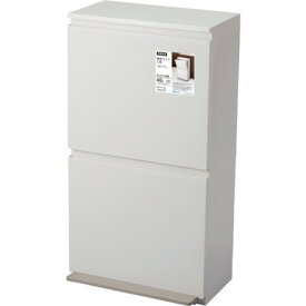 アスベル 分別ペダル2段ワイド40L アスベル 清掃 衛生用品 清掃用品 ゴミ箱(代引不可)【送料無料】