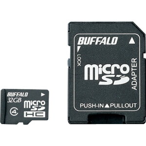 BUFFALO 防水仕様 Class4対応 microSDHCカード SD変換アダプター付モデル 32GB RMSDBS32GAB オフィス 住設用品 OA用品 メモリ(代引不可)