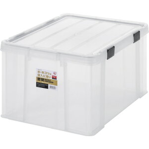 IRIS 299231 密閉バックルコンテナ クリア/チャコールグレー MBR65RCH 物流 保管用品 収納用品 フタ式収納ケース(代引不可)【送料無料】