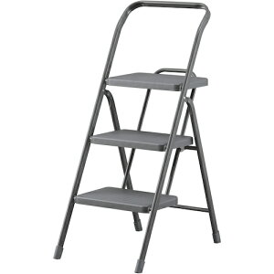 IRIS 踏台 椅子 ディスプレイラック 299958 折りたたみステップ3段 ダークグレー OSU3RDH 工事 照明用品 はしご 脚立 踏台(代引不可)【送料無料】