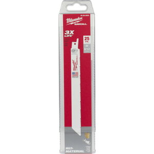 milwaukee 多目的レシプロソーブレード 8/12 TPI 203mm(25本パック) 48008093 電動 油圧 空圧工具 切断用品 セーバーソーブレード(代引不可)【送料無料】