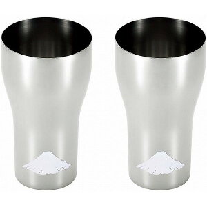 日本製 燕三条 ステンレスタンブラー440ml (赤富士) 2P(代引不可)【送料無料】