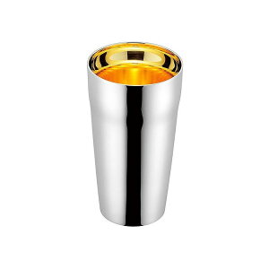 日本製 燕三条 ダブルタンブラー300ml (内面金メッキ仕上げ)(代引不可)【送料無料】