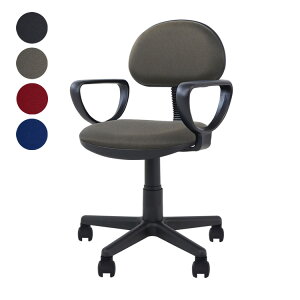 肘掛け付き オフィスチェア 軽量 プチアクティブチェア 肘付き ループ肘 コンパクト デスクチェア パソコンチェア 布張り 在宅 自宅 キャスター付き 学習椅子 塾 ワークチェア(代引不可)【