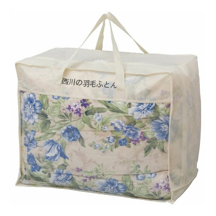 楽天市場】西川 羽毛布団 ブルー 1440-53766BL インテリア 寝具 収納  