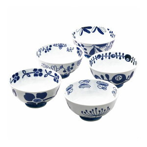 西日本陶器 藍絵変り 軽々茶漬揃 波佐見焼 952428 和陶器【ポイント10倍】【送料無料】