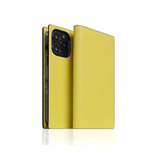 SLG Design Neon Full Grain Leather Diary Case for iPhone 14 Pro Lemon �蒠�^ SD24324i14PLM(����s��)�y���������z