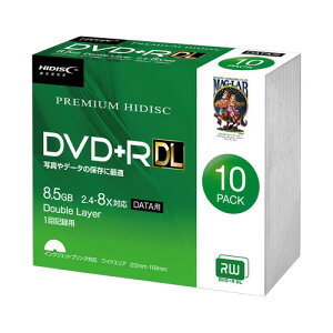 HIDISC DVD+R DL 8{Ή 8.5GB 1 f[^L^p CNWFbgv^Ή10 XP[X HDVD+R85HP10SC(s)