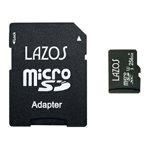 y20Zbgz Lazos microSDXC[J[h 256GB UHS-I U3 CLASS10 pbP[W L-B256MSD10-U3X20(s)yz