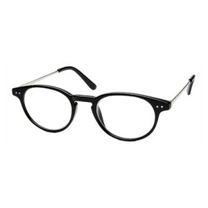 エニックス 老眼鏡に見えないクラシックなメガネ RESA リーディンググラス ボストンタイプ 【倍率2.0倍】 ブラック×シルバー ser-701-20BK 雑貨(代引不可)