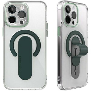 momo stick �����X�e�B�b�N Mag Grip �����Y�K�[�h��̌^�N���A�P�[�X for iPhone 15 Pro Max �_�[�N�O���[�� MMS25327i15PM iPhone(����s��)�y���[���֔z���z�y���������z