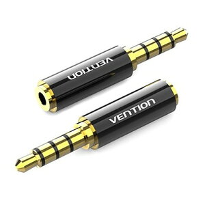 VENTION 3.5mm Male to 2.5mm Female �ϊ�AUX�A�_�v�^�[ ���^���^�C�v �u���b�N BF-6647 �p�\�R�����Ӌ@��(����s��)
